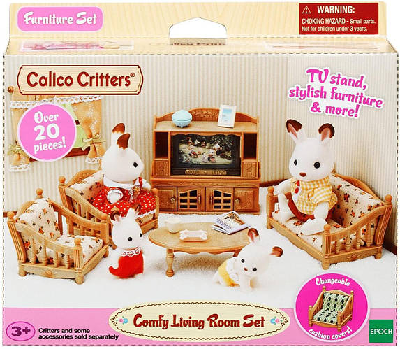 Sylvanian families comfy hotsell living room set