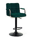 Барне крісло Arno Arm BAR BK-Base зелений оксамит В-1003 з підніжкою і підлокітниками, з регулюванням висоти, фото 3