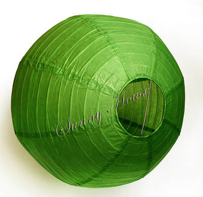 Куля підвісна декоративна «Плісе Класик», діаметр 45 см. Колір зелений чай
