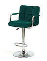 Барне крісло Arno Arm BAR CH-Base зелений-100 оксамит з підніжкою і підлокітниками, з регулюванням висоти, фото 3