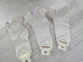 Шкарпетки котон білі для дівчинки ТМ Katamino 22129