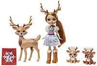 Набор Семья Северных Оленей кукла Рейни Олень Enchantimals Reindeer Family