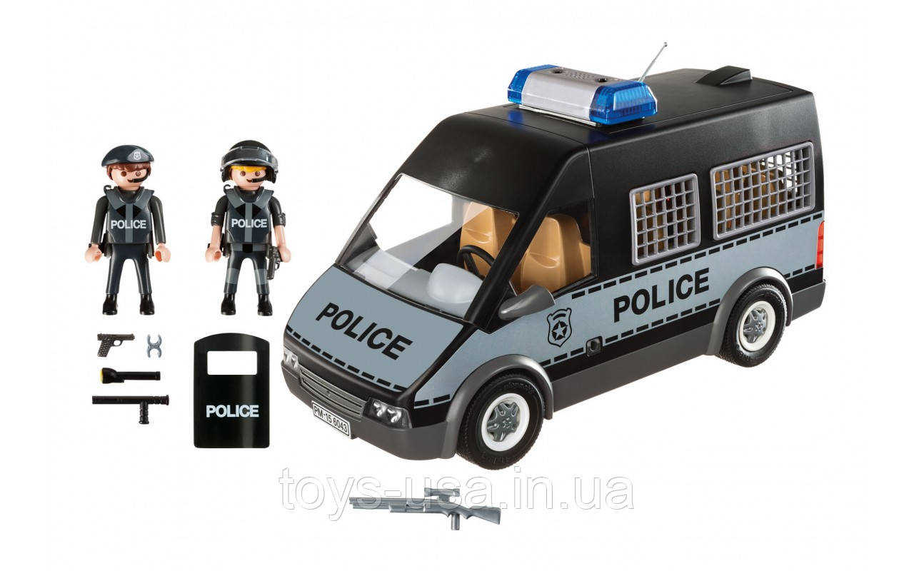 Плеймобил Playmobil 6043 Поліцейський фургон з сиреною і мигалками, фото 1