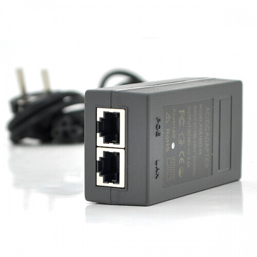 Інжектор POE Merlion 12V 1A (12Вт) з портами Ethernet + кабель живлення