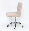 Крісло Augusto БЕЖЕВИЙ велюр B-10 Modern Office, хромованою хрестовиною з колесами, з регулюванням висоти, фото 3