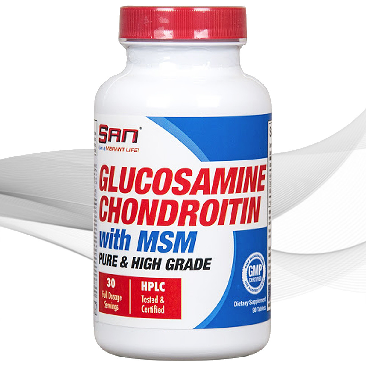 Для суглобів і зв'язок San Glucosamine Chondroitin MSM 90 caps