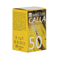 Тест-смужки Wellion CALLA для вимірювання рівня глюкози, 50 шт.