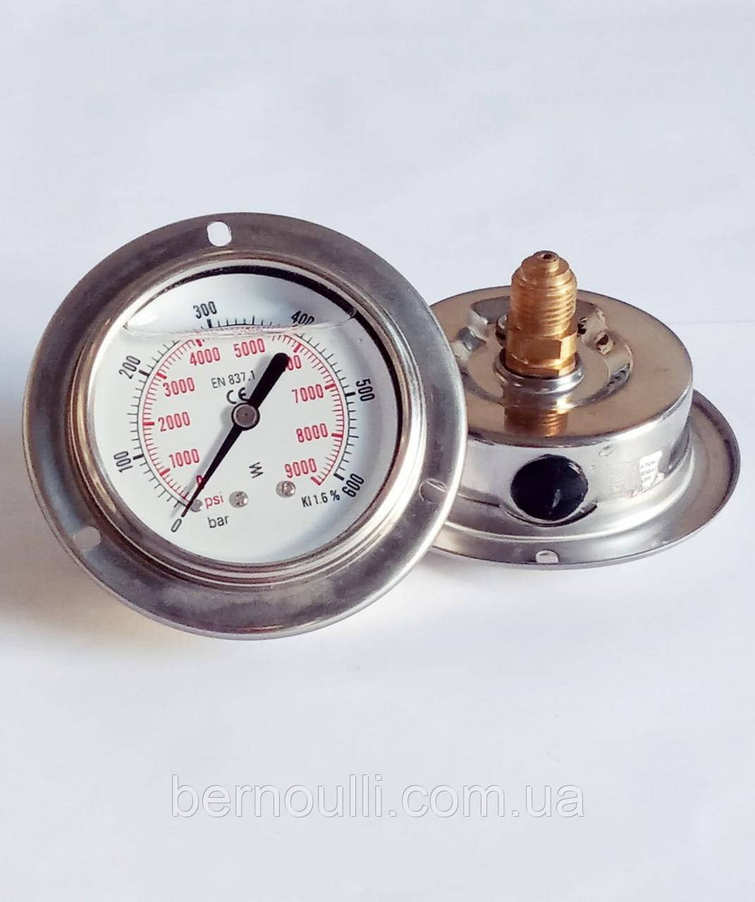Манометр гліцериновий Ø63мм 600bar 1/4"