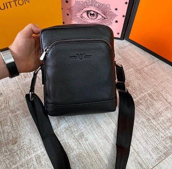 Чоловіча шкіряна сумка через плече Armani Армані