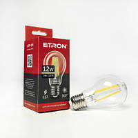 Винтажная LED лампа 12W A60 4200K E27 ETRON Filament 1-EFP-106