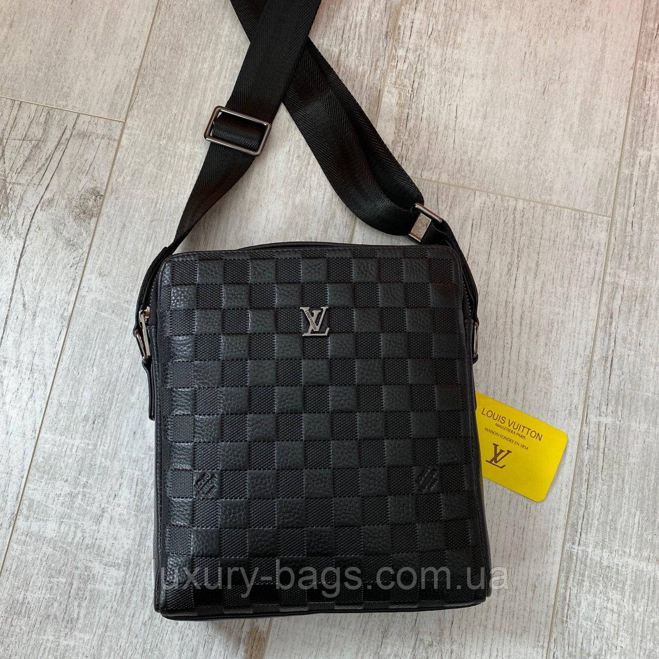 Чоловіча шкіряна сумка через плече Louis Vuitton