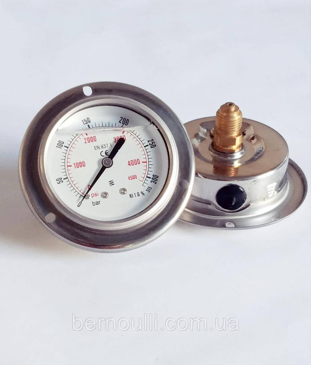 Манометр гліцериновий Ø63мм 315bar 1/4"