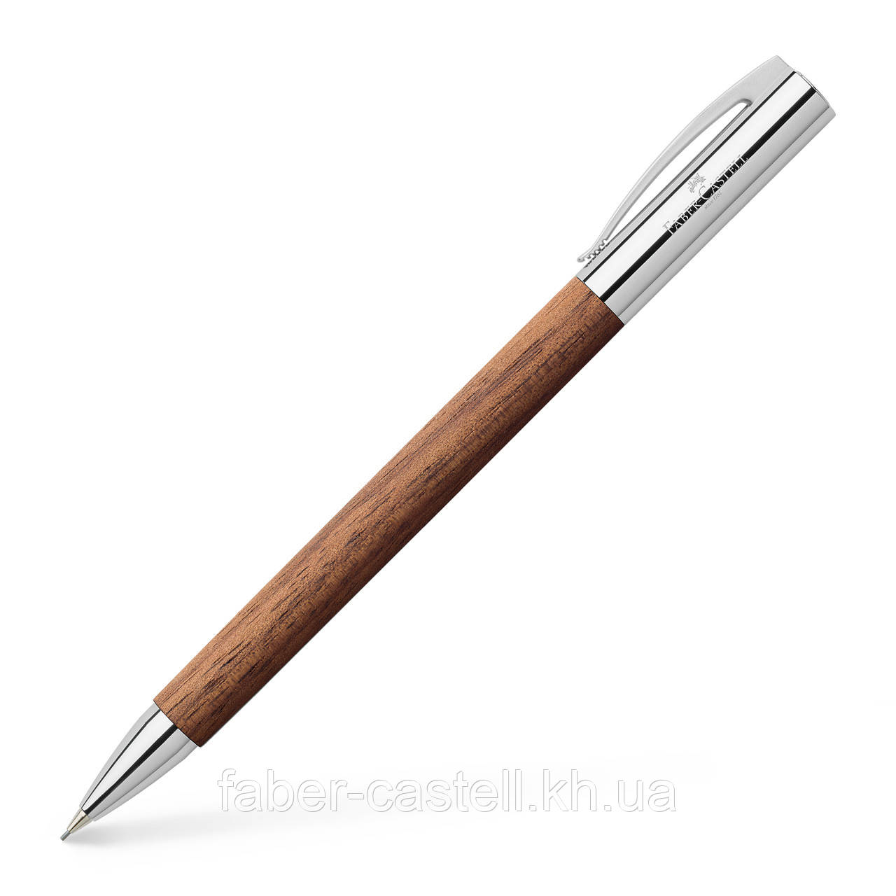 Механічний олівець Faber-Castell Ambition Walnut Wood, корпус деревина волоського горіха, 0.7 мм, 138531