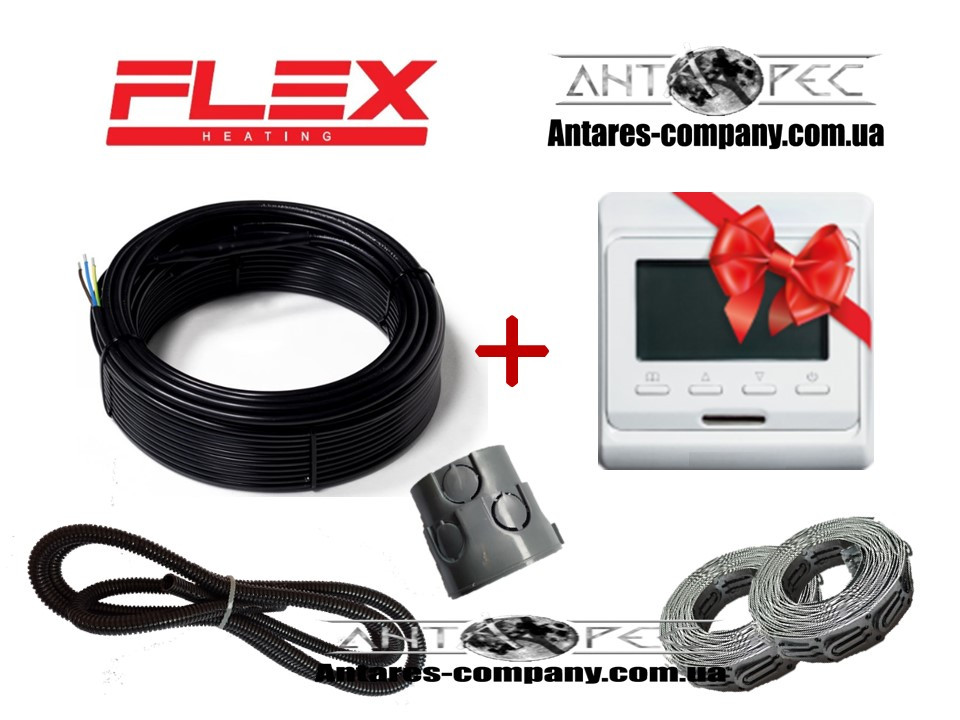 Двужильный нагревательный кабель Flex ( 4 м.кв ) 700 вт серия E51 - фото 1 - id-p1236147137