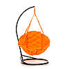 Підвісне крісло гамак для будинку й саду 80 х 120 см до 100 кг оранжевого кольору, фото 2