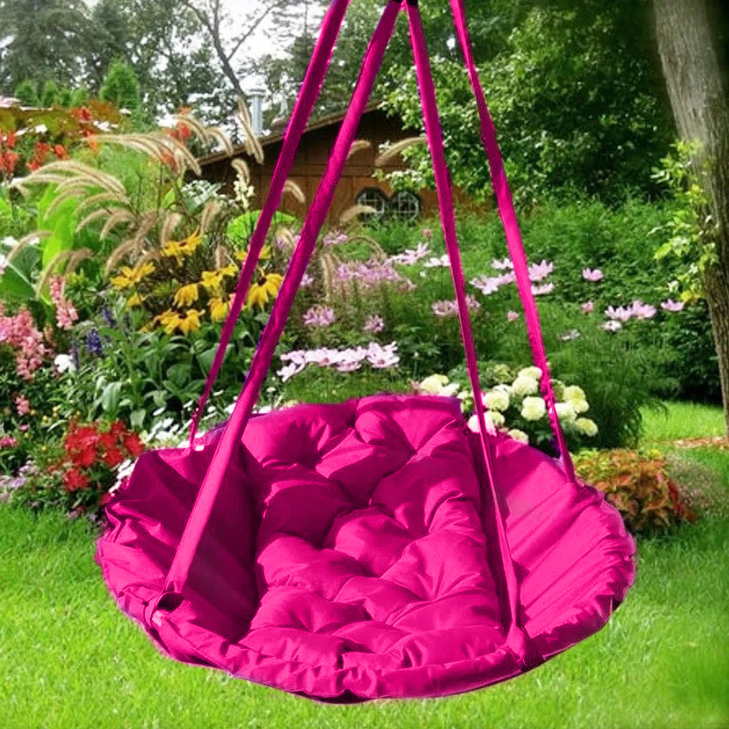 Підвісне крісло гамак для будинку й саду 80 х 120 см до 100 кг рожевого кольору