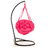 Підвісне крісло гамак для будинку й саду 80 х 120 см до 100 кг рожевого кольору, фото 2