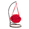 Підвісне крісло гамак для будинку й саду 80 х 120 см до 100 кг червоного кольору, фото 2
