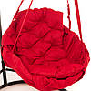 Підвісне крісло гамак для будинку й саду 80 х 120 см до 100 кг червоного кольору, фото 3