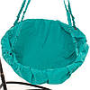 Підвісне крісло гамак для будинку й саду 80 х 120 см до 100 кг бірюзового кольору, фото 5