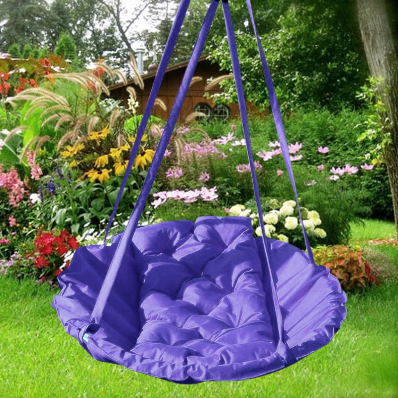 Підвісне крісло гамак для будинку й саду 80 х 120 см до 100 кг бузкового кольору