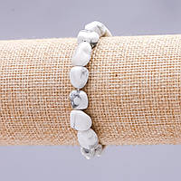 Браслет на резинці Кахолонг галтування 10х12(+-)мм купити біжутерію дешево оптом в інтернеті