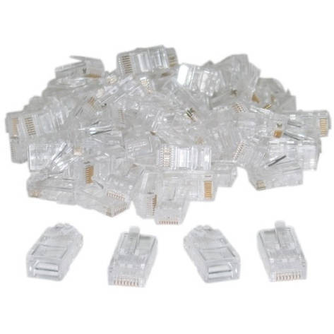 Конектор 100шт RJ45 8P8C Cat5, Cat5e, Cat6 RJ-45, фото 1