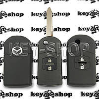 Чехол (черный, силиконовый) для выкидного ключа Mazda (Мазда) 2 кнопки
