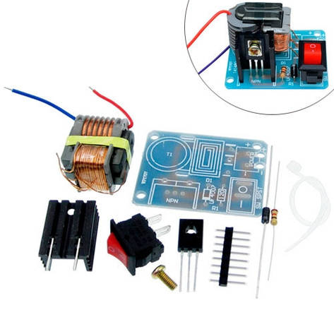Генератор високої напруги 3.7В на 15кВ ЗБЕРИ САМ DIY трансформатор, фото 1
