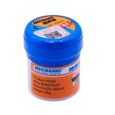 Паяльна паста MECHANIC XG-50 35г, флюс для пайки SMD BGA, фото 1
