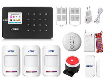 Комплект сигналізації Kerui Wi-Fi W18 Pro для 2-кімнатної квартири чорна! Гарантія 24 місяці!