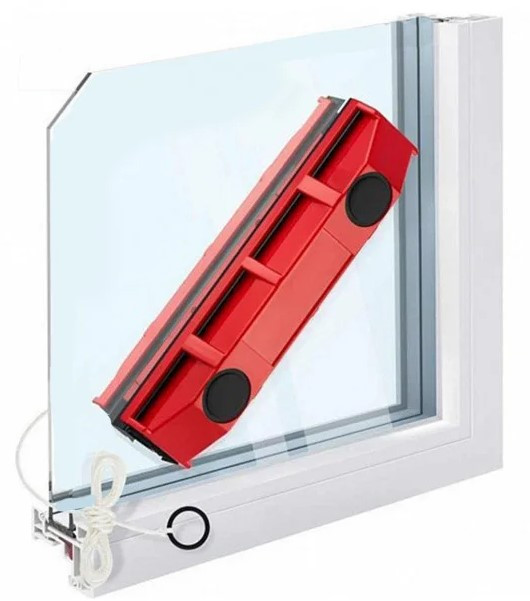 Магнитная щетка для мытья окон с двух сторон MHZ Glider, красная - фото 5 - id-p1236229846