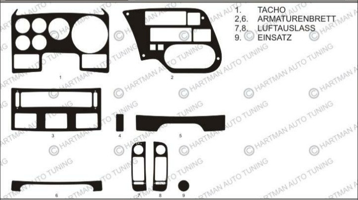 Наклейки на панель DAF 95 XF 1997-2002