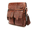 Сумка чоловіча через плече Leather Collection (368) коричнева шкіряна, фото 5