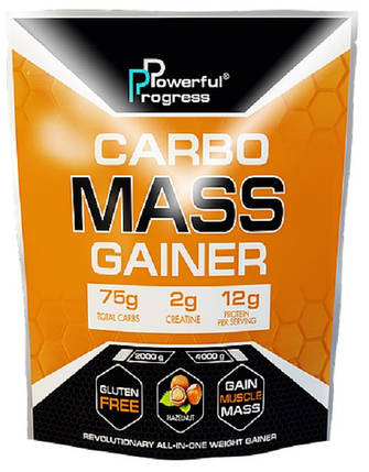Гейнер високо-уголеводний Powerful Progress Carbo Mass Gainer 4000 г ( різні смаки ), фото 3