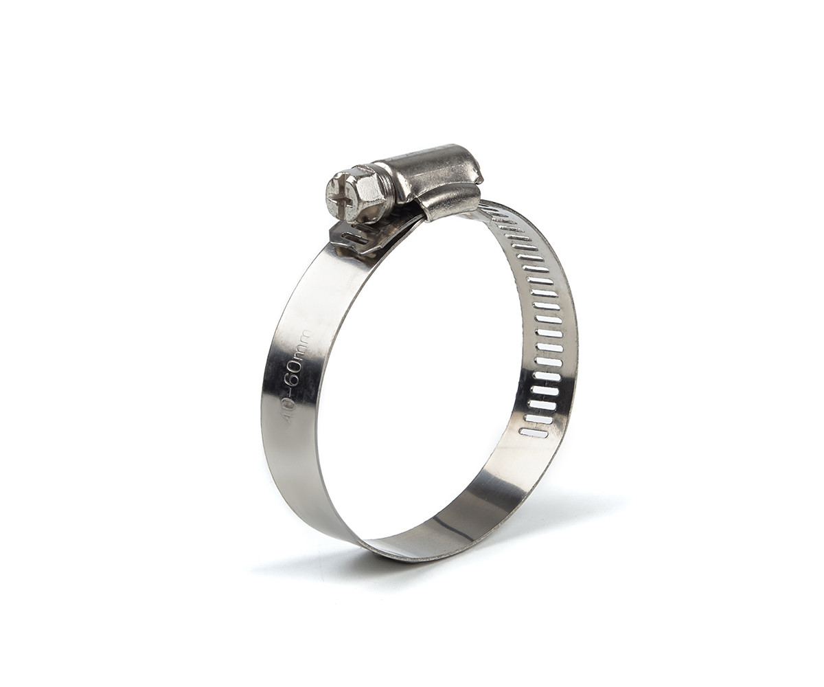 Хомут 40-60 мм нержавіючий Polax черв'ячний (37-029), фото 1