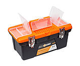 Ящик для інструментів Polax пластиковий з металевим замком 16" (01-013), фото 3