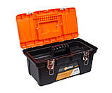 Ящик для інструментів Polax пластиковий з металевим замком 16" (01-013), фото 2