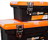 Ящик для інструментів Polax пластиковий з металевим замком 16" (01-013), фото 4