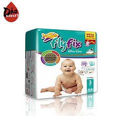 Памперси для дітей Fly Fix 3, 4-9 кг 40 шт.