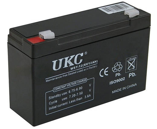 Акумулятор UKC Battery WST-12 6V 12A, фото 1