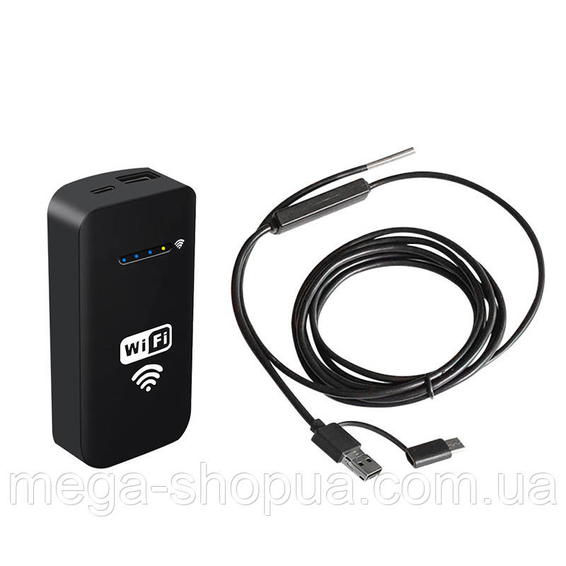 Wi-Fi / USB ендоскоп 3.9 мм із жорстким кабелем 5 метрів — Технічний бороскоп для смартфона, телефону