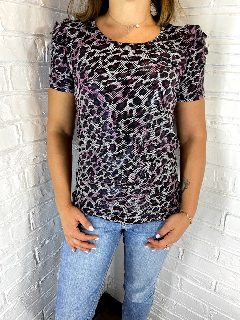 Футболка жіноча леопард рожева АА7923