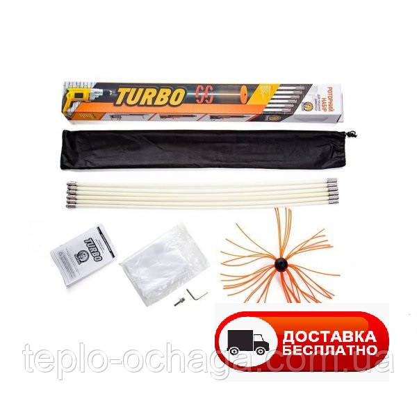 Інструмент для чищення димоходів роторний набір Savant TURBO 7 шт.*1м