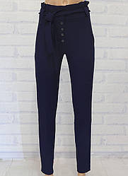 Штани жіночі, на гудзиках, висока посадка, з поясом, VI Anna