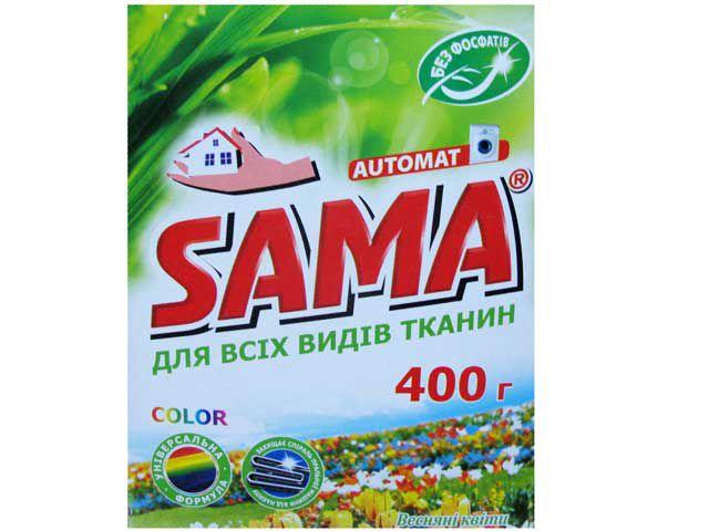 Стиральный порошок SAMA автомат 400 без фосфатов Весенние цветы (1 шт) - фото 1 - id-p1230423984