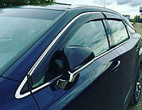 Вітровики Hyundai Genesis (G70) 2018 з хромом молдингом дефлектори вікон Хендай Генесіс Г70