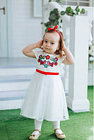 Плаття-вишиванка сукня для дівчинки Пташка зріст 80-98 см