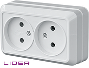 Розетка одномісна кераміка TM LiDER LVO16-787 серія "Легенда"