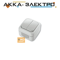 Выключатель 2-кл ViKO Palmiye 90555402 Белый